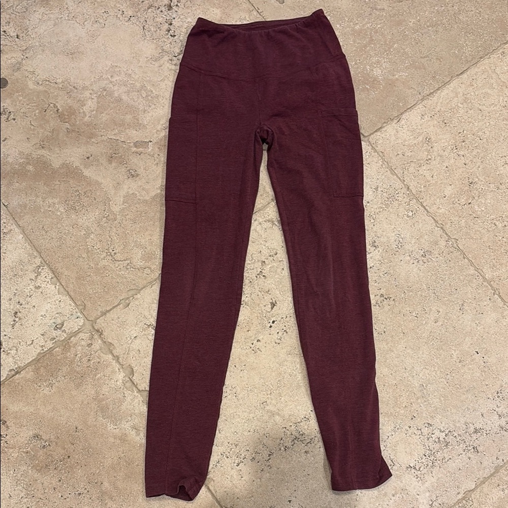 Hippie Rose Maroon Leggings